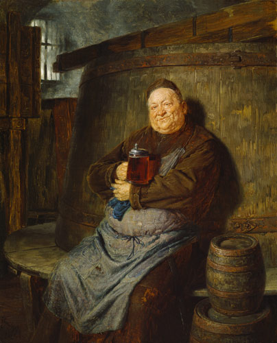 Brother master brewer in the beer cellar - Eduard Grützner