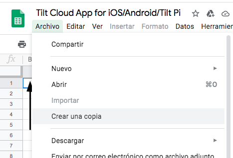 Archivo App Tilt. Crear una copia